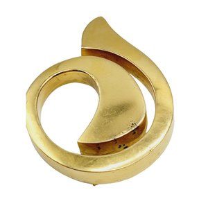 Steve Vaubel Designs 18k Yellow Gold Vermeil Vintage Modern 1988 Brooch Pin